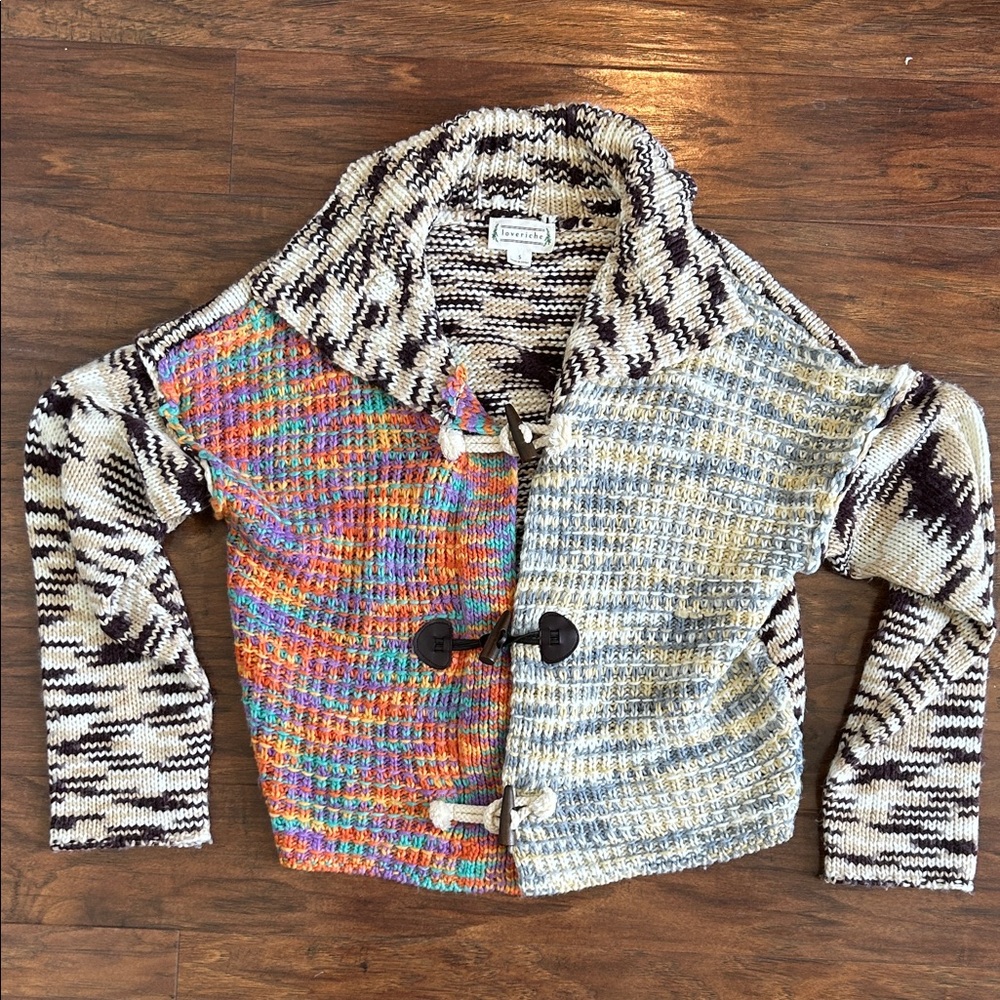 Love Riche Colorful Patchwork Cardigan